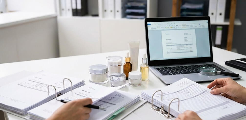 Cosmetic product registration and filing