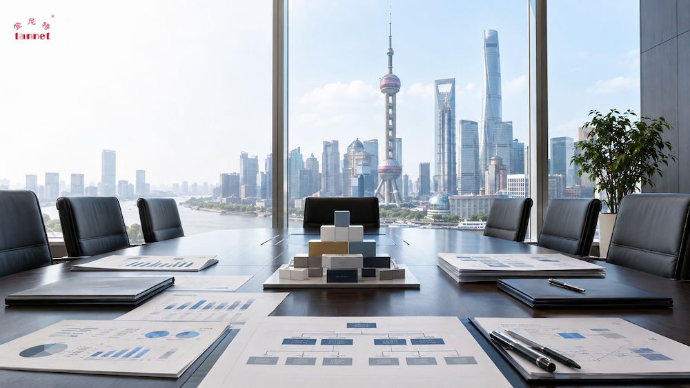Modern Shanghai boardroom representing a review of China corporate structure and business operations