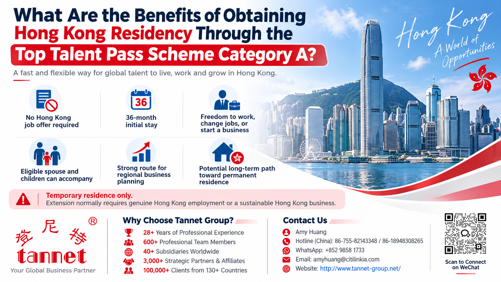 What Are the Benefits of Obtaining Hong Kong Residency Through the Top Talent Pass Scheme Category A?